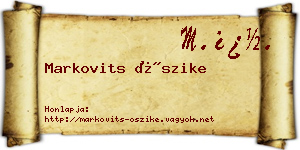 Markovits Őszike névjegykártya